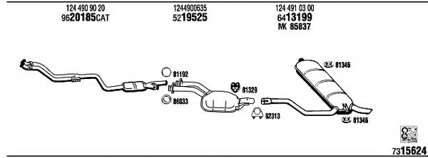 WALKER MB22010A Exhaust System
